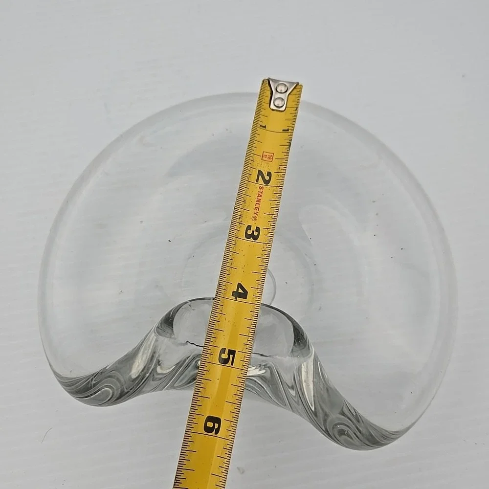 Fostoria‎ Art Glass Clear Bowl, Fold-Over Rim Design